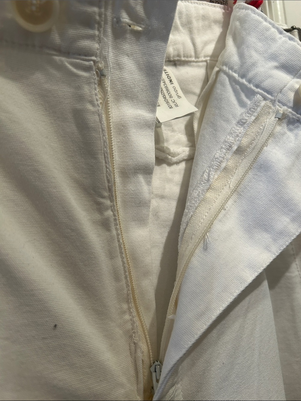 Zara NWT Wide Leg White Cotton Pants - Picture 8 of 11